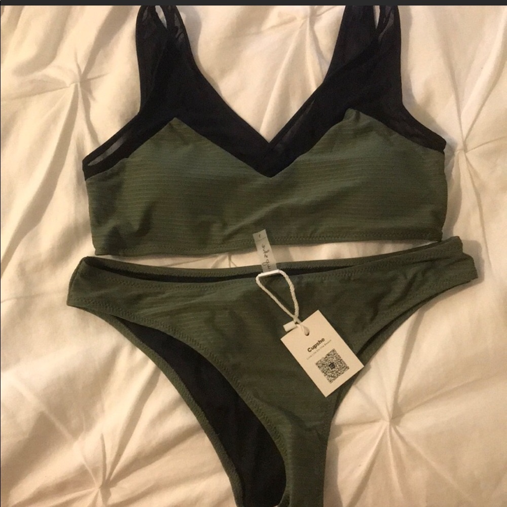NWT Cupshe swim suit! Mesh top part! Super cute!